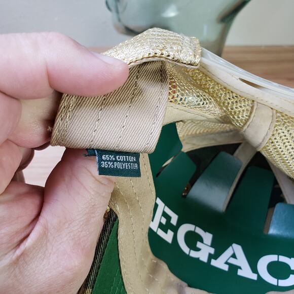 Legacy 92 Old Favorite Trucker Hat Green Camo Leather American Flag Patch New - Picture 8 of 8